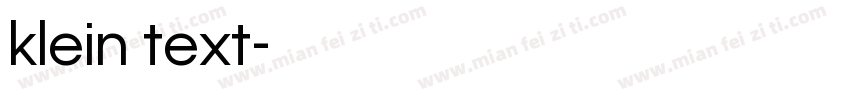 klein text字体转换